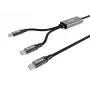 USB-C to 2x USB-C Y-Charging Cable EQUIP 1.5m PD 140W, USB 2.0, Black