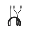 USB-C to 2x USB-C Y-Charging Cable EQUIP 1.5m PD 140W, USB 2.0, Black
