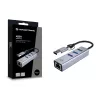 USB-C to Gigabit Network Adapter with 3-Port USB Hub CONCEPTRONIC ABBY25G — USB 3.2 Gen 1, 1 Gbps Ethernet, 3x USB-A, aluminium, grey