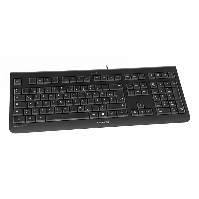 Wired Full-size USB Keyboard Cherry KC 1000 QWERTY Portuguese Black