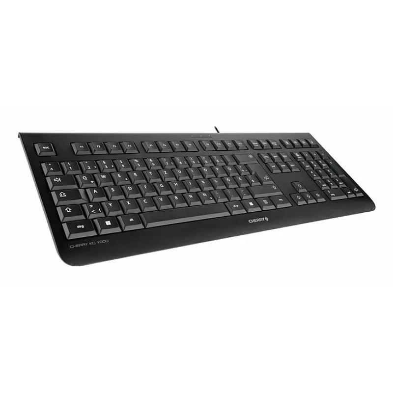 Wired Full-size USB Keyboard Cherry KC 1000 QWERTY Portuguese Black