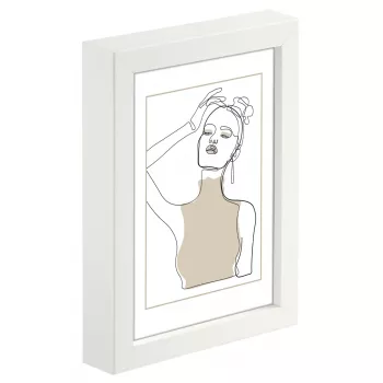 Single picture frame Hama Copenhagen White Glass MDF 220mm