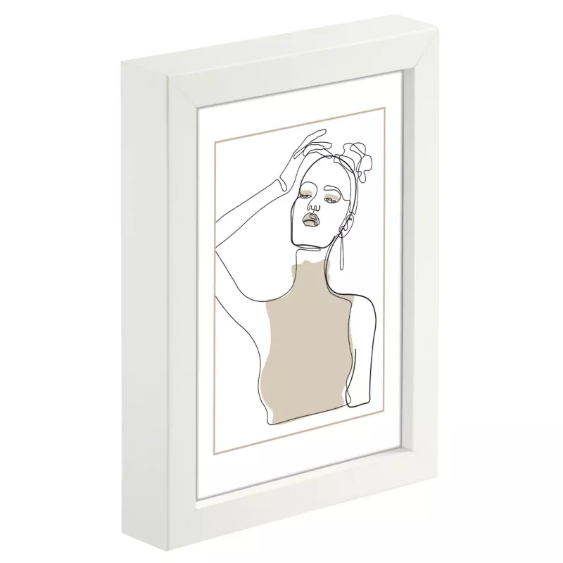 Single picture frame Hama Copenhagen White Glass MDF 220mm