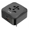 Hama 00223460 power plug adapter Type E/F hybrid Universal Black