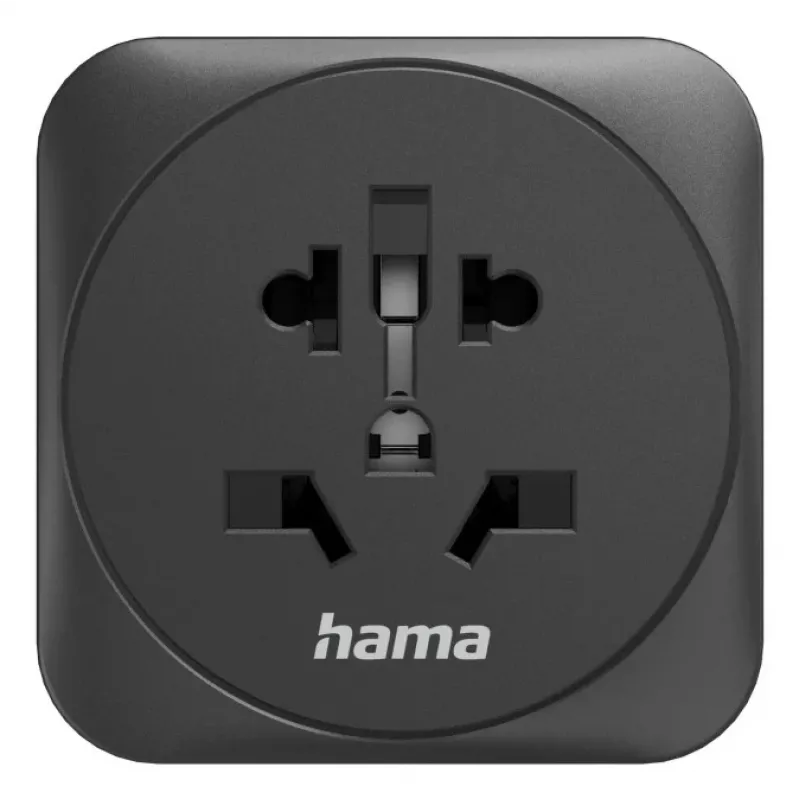 Hama 00223460 power plug adapter Type E/F hybrid Universal Black