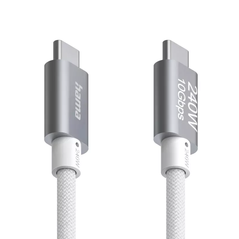 Hama Full-Featured USB cable USB 3.2 Gen 2 (3.1 Gen 2) 1.5 m USB C White