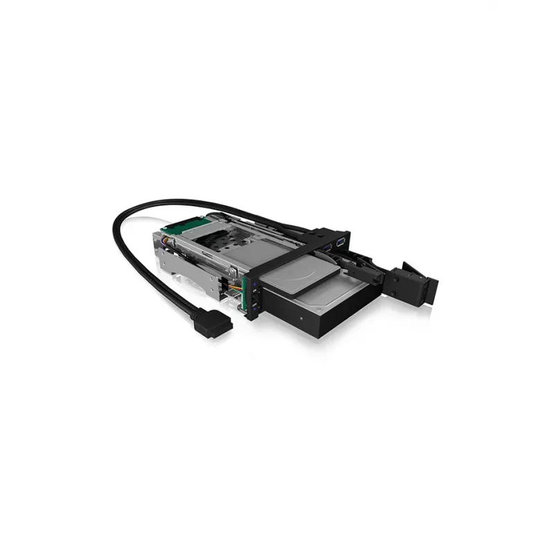 ICY BOX IB-174SSK-U 13.3 cm (5.25 inch) Storage drive tray Black