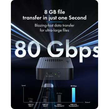 ICY BOX Diamond Case 1980 M.2 NVMe SSD enclosure with Thunderbolt 5 technology and a transfer speed of up to 80 Gbps
