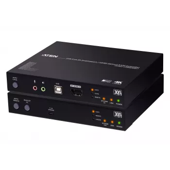 KVM Extender ATEN True 4K DP/HDMI Optical KVM 300m – Transmitter & Receiver, DisplayPort/HDMI, USB, 300 m