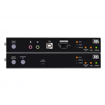 KVM Extender ATEN True 4K DP/HDMI Optical KVM 300m – Transmitter & Receiver, DisplayPort/HDMI, USB, 300 m