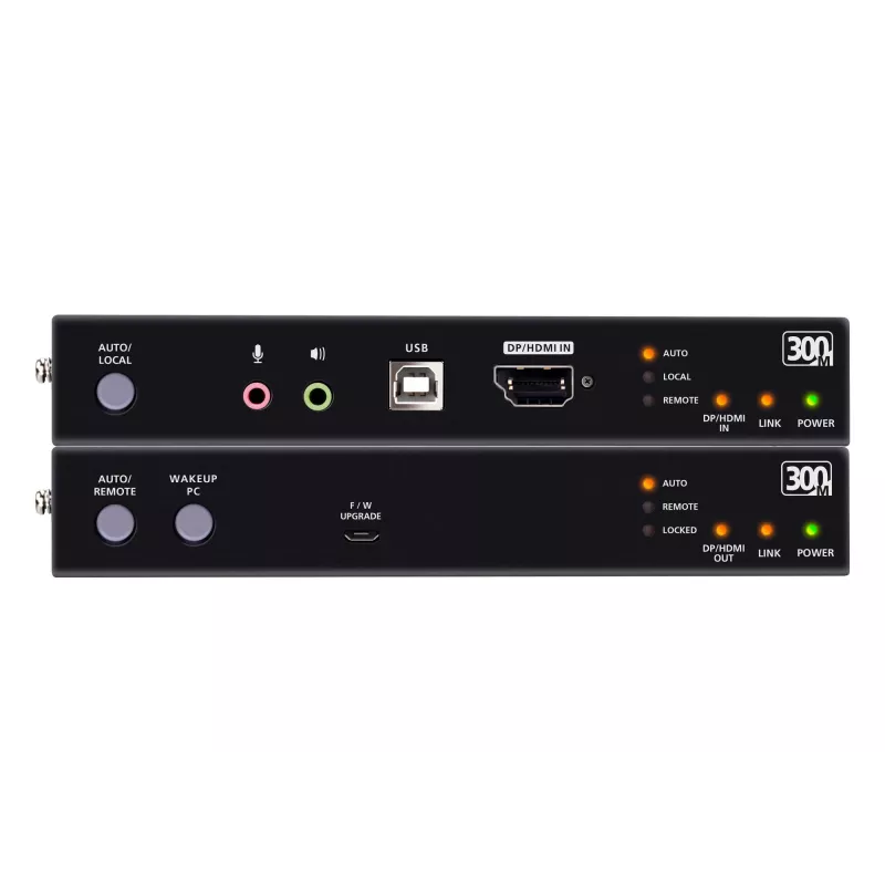 KVM Extender ATEN True 4K DP/HDMI Optical KVM 300m – Transmitter & Receiver, DisplayPort/HDMI, USB, 300 m