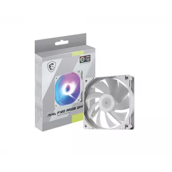 Computer case fan MSI MAG F120 ARGB WHITE — 120 mm, 1300 RPM, hydraulic bearing