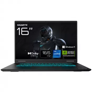 Laptop GIGABYTE Gaming A16 CVHI3FR894SH — Intel Core i7-13620H, 16 inch WUXGA, 16GB DDR5, 1TB SSD, NVIDIA GeForce RTX 5060, Windows 11 Home