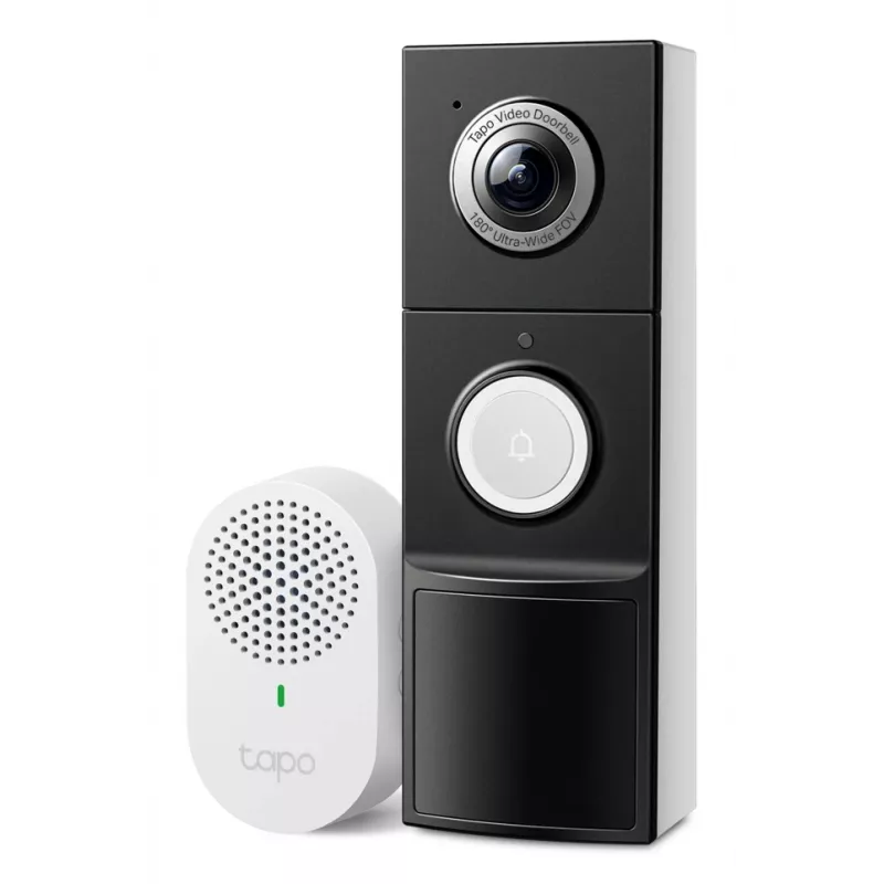 TP-Link Tapo Video Doorbell Camera 1 × D235, 1 × D100C, Black, White, IP66, 130°, IR, Wall, CE, RoHS, RCM,R-NZ,FCC, EAC, Triman, UKCA