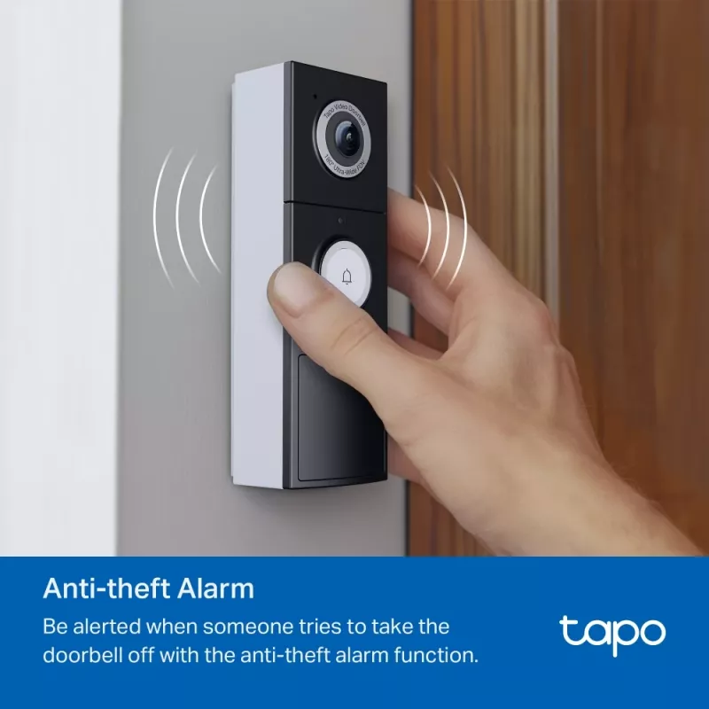 TP-Link Tapo Video Doorbell Camera 1 × D235, 1 × D100C, Black, White, IP66, 130°, IR, Wall, CE, RoHS, RCM,R-NZ,FCC, EAC, Triman, UKCA