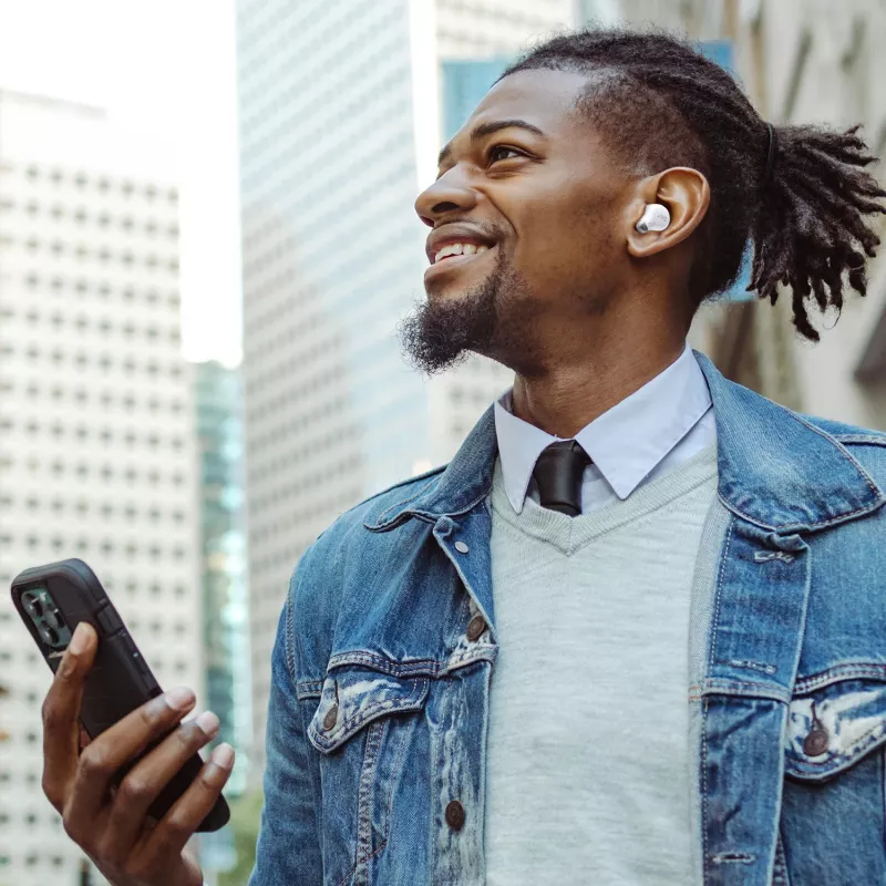 JVC Active Noise Cancelling TWS White, True Wireless Stereo (TWS), 20 - 20000 Hz, Calls/Music, 10.1 g, Headset, White