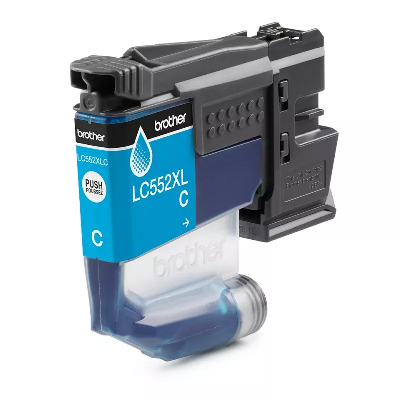 Ink cartridge Brother LC552XLC, original cyan pigment ink, single pack, yield 1500 pages