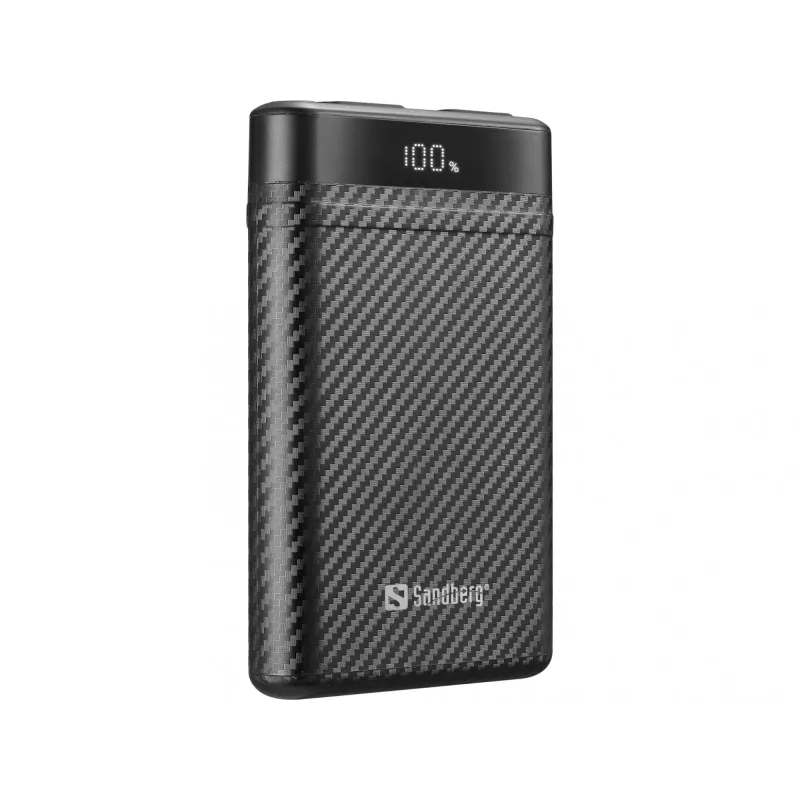 Sandberg Survivor Nano Powerbank 10000, 10000 mAh, Lithium-Ion (Li-Ion), 3.7 V, 20 W, Black