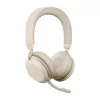 Jabra Evolve2 75 - USB-A MS Teams - Beige, Wireless, Office/Call center, 20 - 20000 Hz, 197 g, Headset, Beige