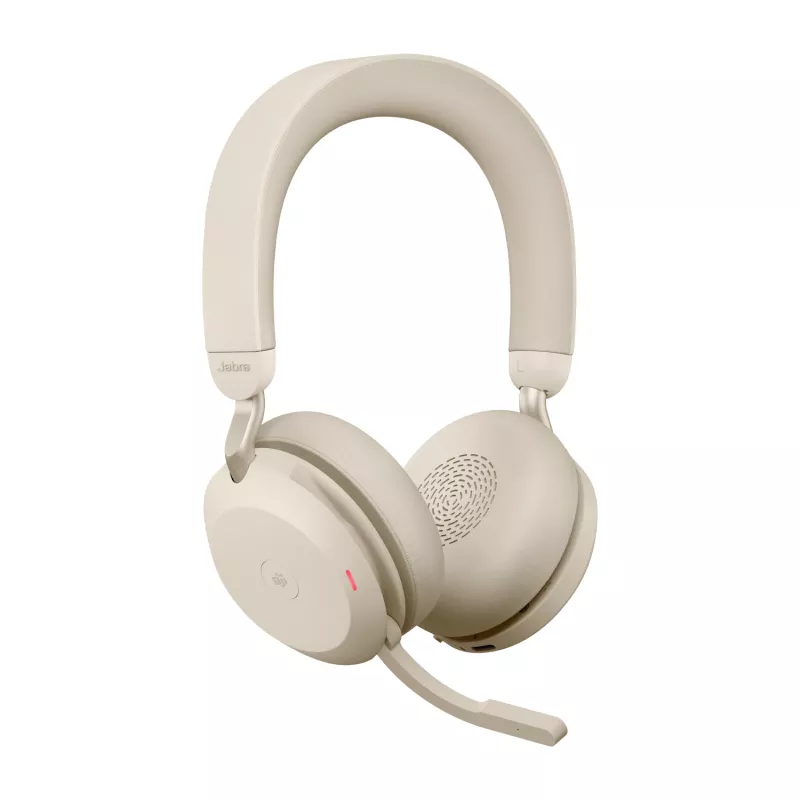 Jabra Evolve2 75 - USB-A MS Teams - Beige, Wireless, Office/Call center, 20 - 20000 Hz, 197 g, Headset, Beige