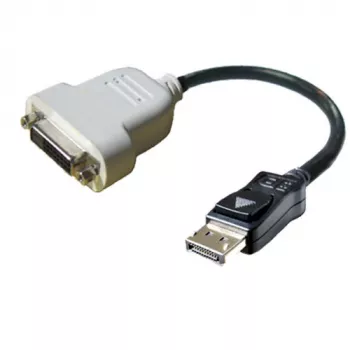 DisplayPort to DVI-D Cable DELL 023NVR 0.23m Black White