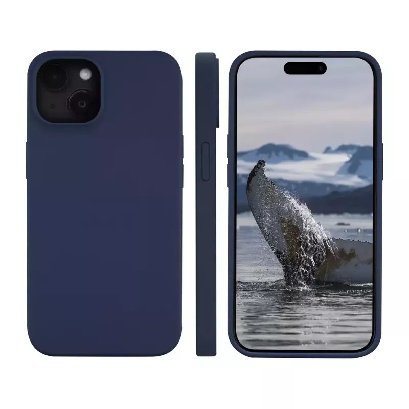 dbramante1928 Monaco Silicone Case with MagSafe for iPhone 15 Pacific Blue