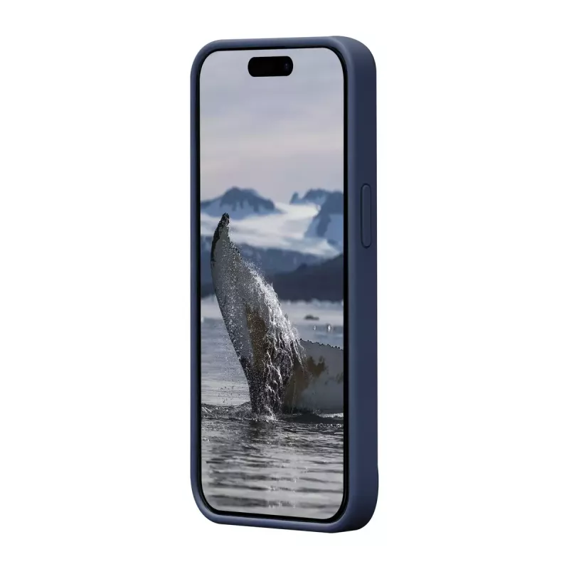 dbramante1928 Monaco Silicone Case with MagSafe for iPhone 15 Pacific Blue