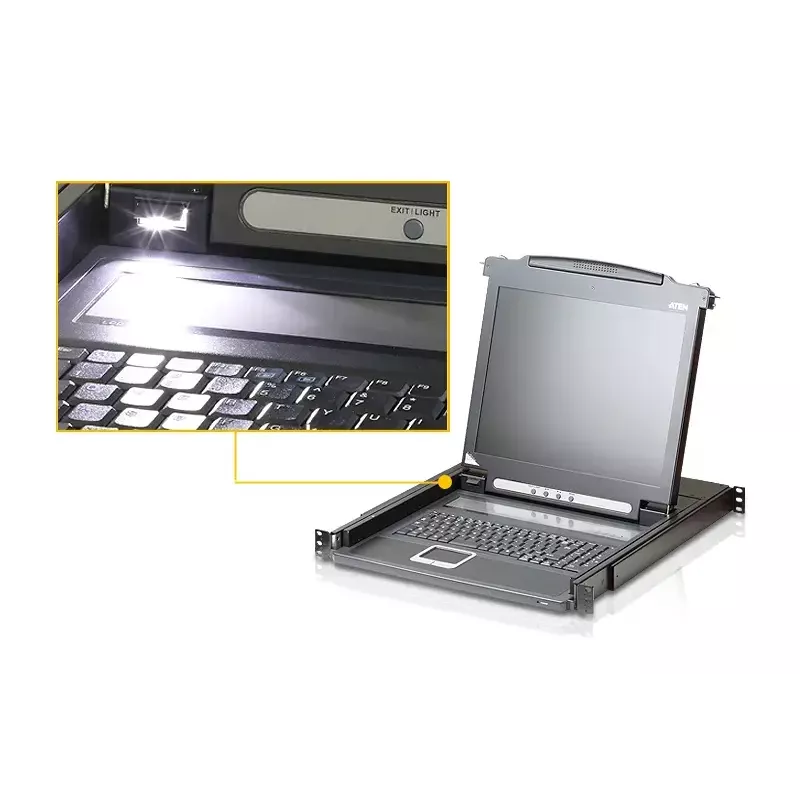 ATEN CL5716M-ATA-2XK06SG rack console 43.2 cm (17 inch) Black 1U