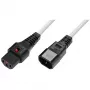 Power lock cable MicroConnect MC-C13C14LOCK-2MW — IEC C13 to C14, 2 m, locking connector