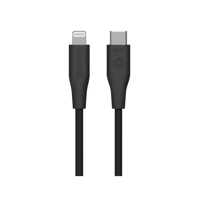 Lightning to USB-C cable eSTUFF ES602180-BULK — 1 m, Black, MFi, RoHS