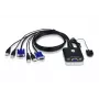 ATEN 2-Port USB VGA KVM Switch, 2048 x 1536 pixels, QXGA, 0.14 W, Black