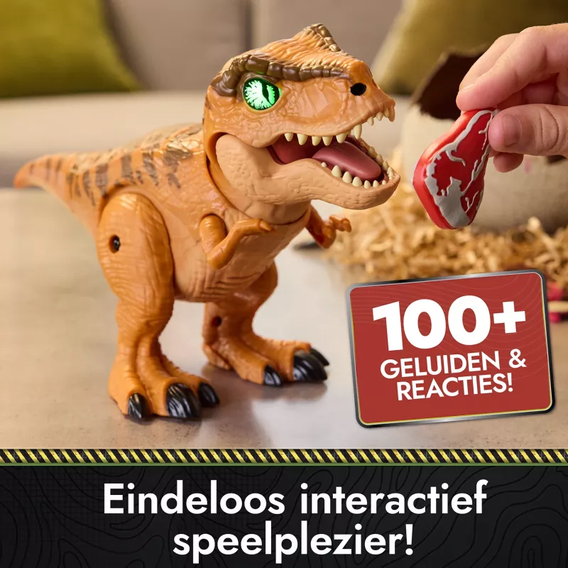 Jurassic World Primal Hatch Interactive Toy Dinosaur & Egg, Hatch & Train your own Baby Dino with 100+ Sounds & Reactions, Kids Toys for Boys & Girls Aged 5 & Up