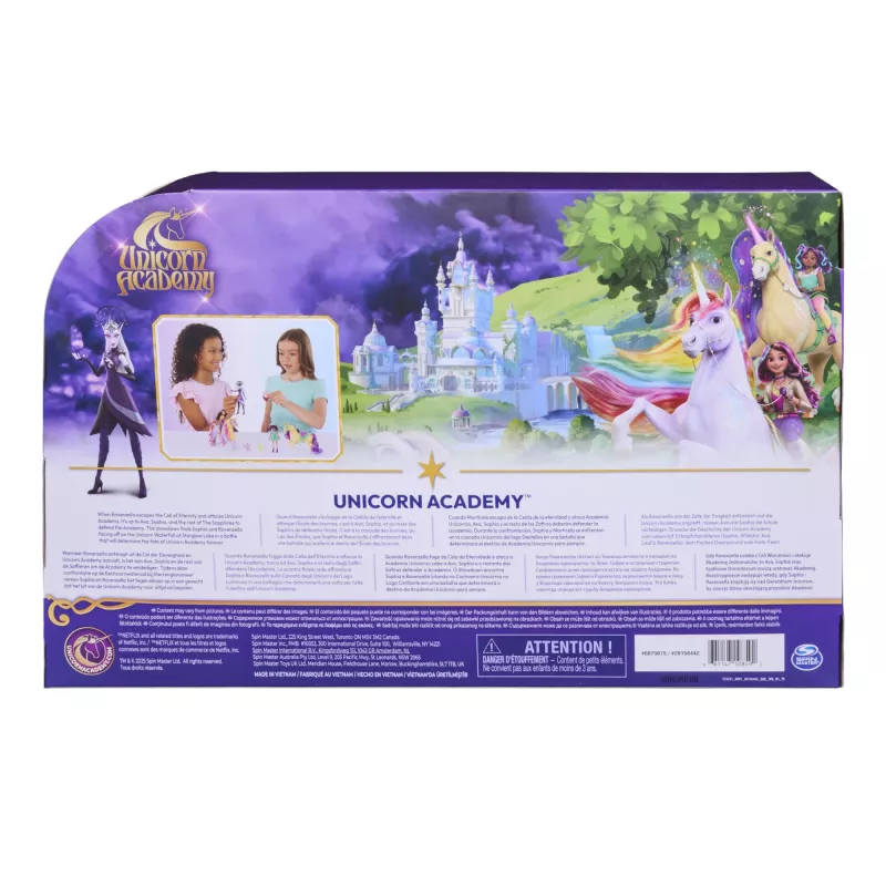 Unicorn Academy , Magic Unleashed Adventure Pack, Easter Gifts Idea, Includes Sophia, Ava, Ravenzella Dolls, Wildstar, Leaf Unicorns & more