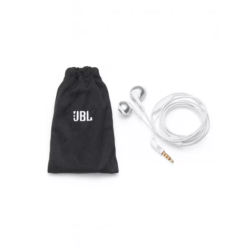 JBL Tune 205, Wired, 20 - 20000 Hz, Calls/Music, 14.3 g, Headset, Chrome, White
