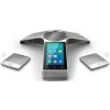 IP conference phone Yealink CP960 — silver, buttons & touch control, Micro-USB B & USB-A, 338×338×74 mm