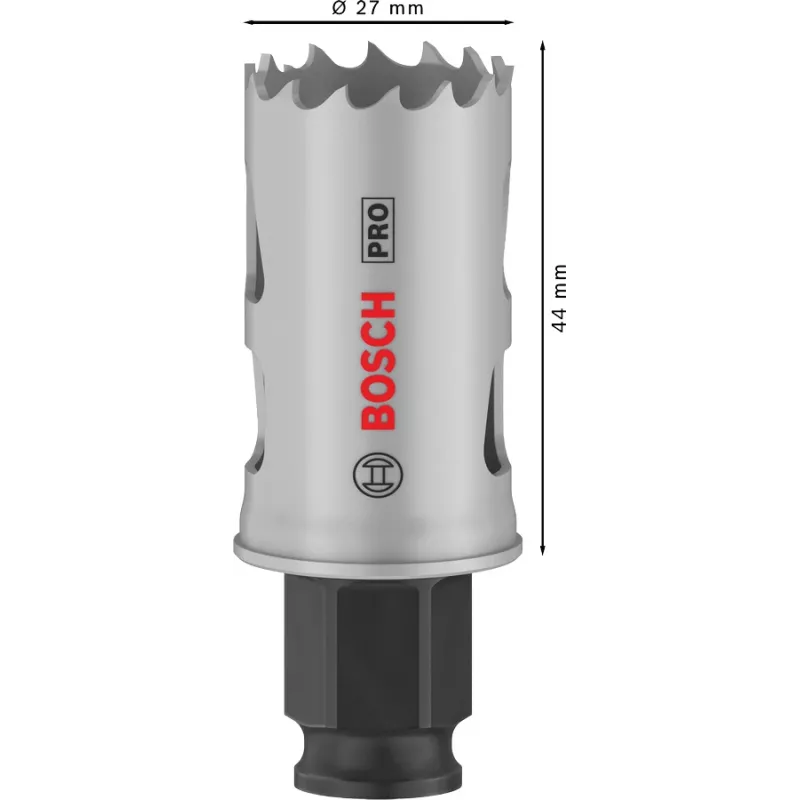 Hole saw Bosch PRO Multi Material PC Plus 44/27 mm — single, for drill, Ø27 mm