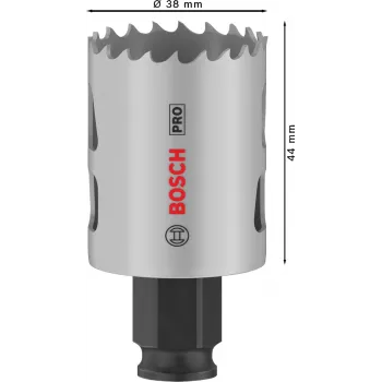 Hole Saw Bosch PRO Multi Material PC Plus 44/38 mm — Single, Ø 38 mm, for drywall, metal, non‑ferrous metal, plastic, softwood
