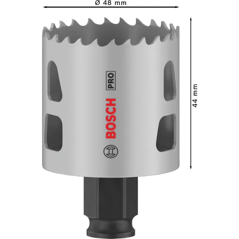 Hole saw Bosch PRO Multi Material PC Plus 44/48 mm — single piece for drills