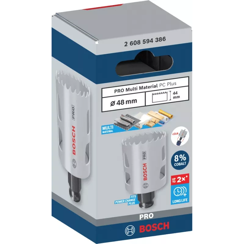 Hole saw Bosch PRO Multi Material PC Plus 44/48 mm — single piece for drills