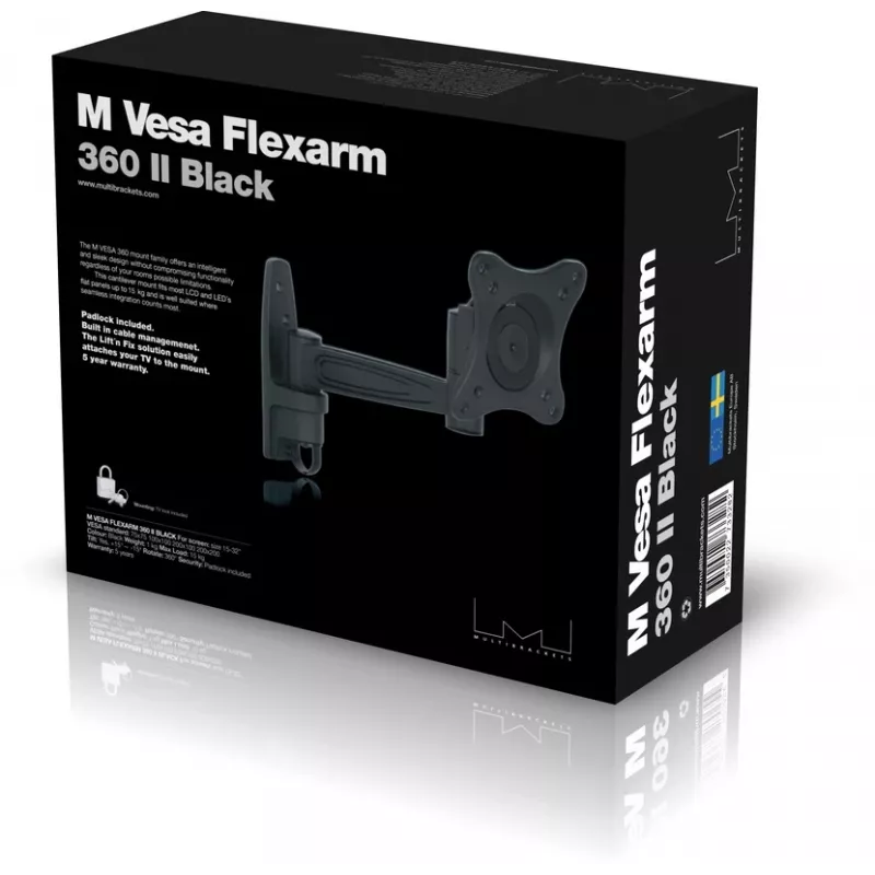 Mounting Arm Multibrackets M VESA Flexarm 360 II Black 75 100 200
