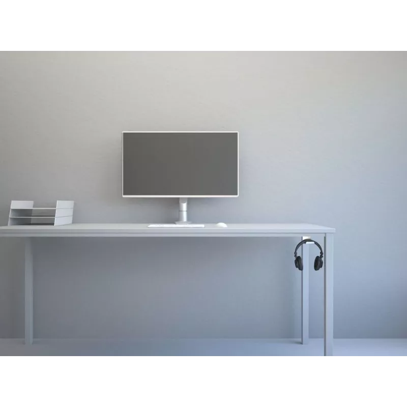 Multibrackets M Headset Holder Desk White, Headphone holder, Aluminium, 52 g, White