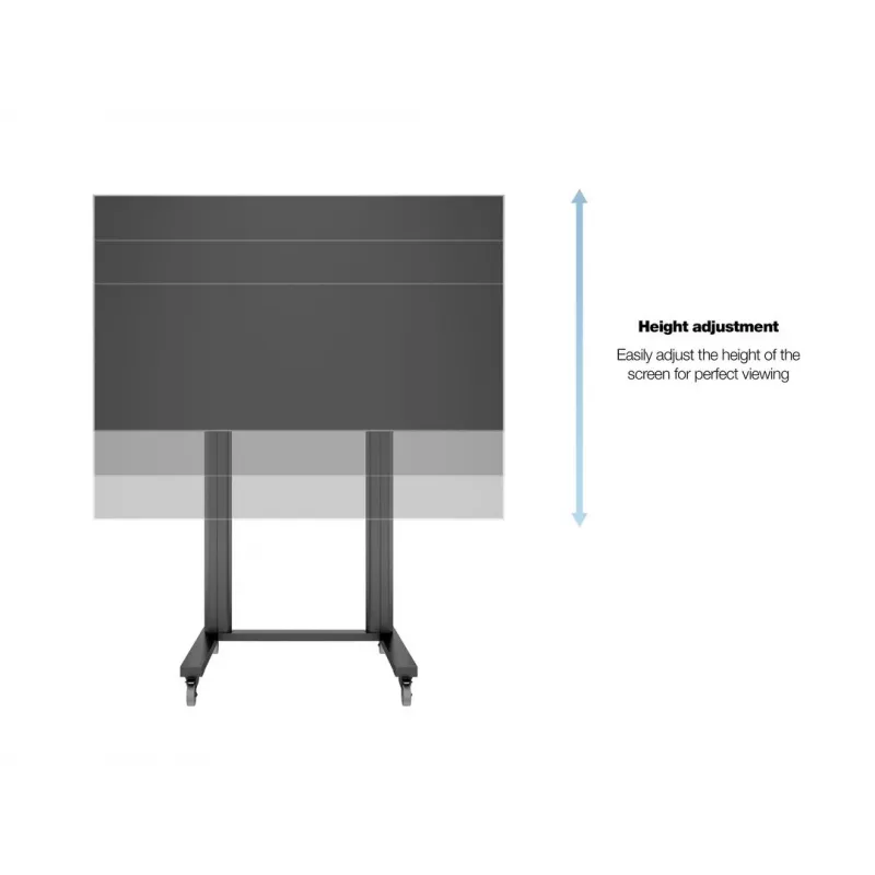 Multibrackets M Public Display Stand 210 Dual Pillar Wheelbase Black