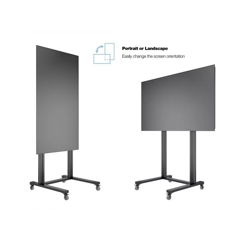 Multibrackets M Public Display Stand 210 Dual Pillar Wheelbase Black