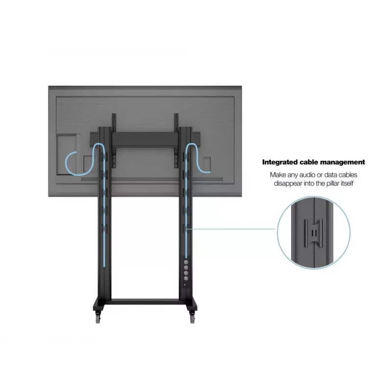 Multibrackets M Public Display Stand 210 Dual Pillar Wheelbase Black