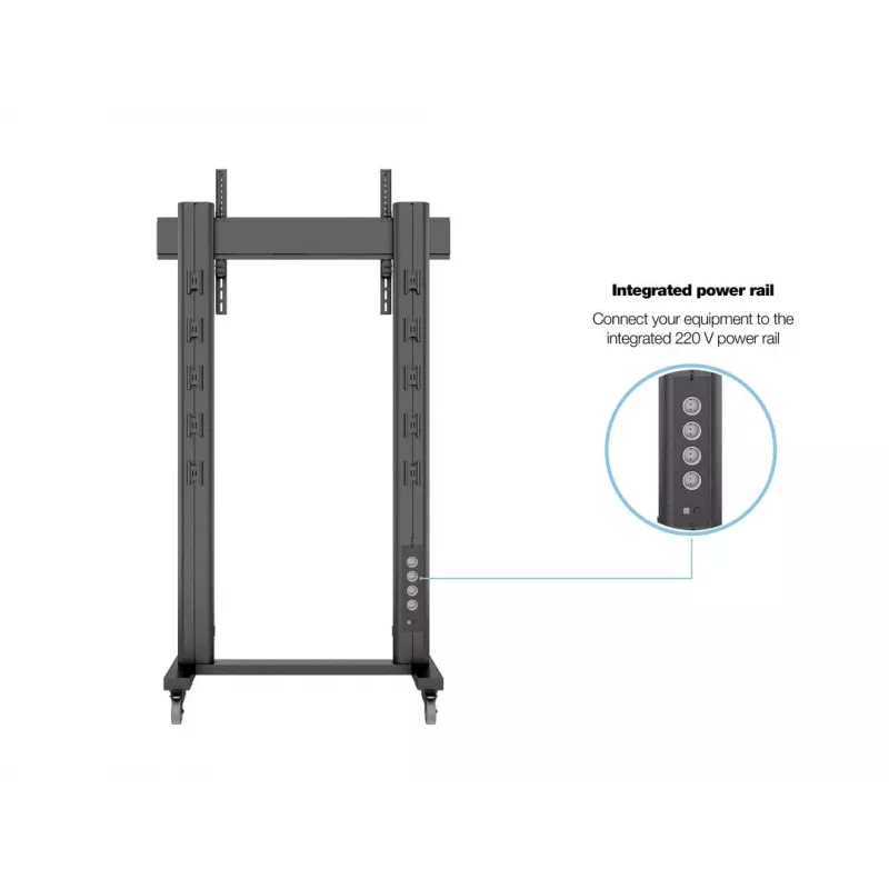 Multibrackets M Public Display Stand 210 Dual Pillar Wheelbase Black