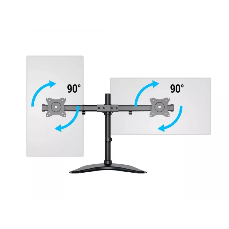 Multibrackets M Deskstand Basic Dual, Freestanding, 16 kg, 38.1 cm (15 inch), 68.6 cm (27 inch), 100 x 100 mm, Black