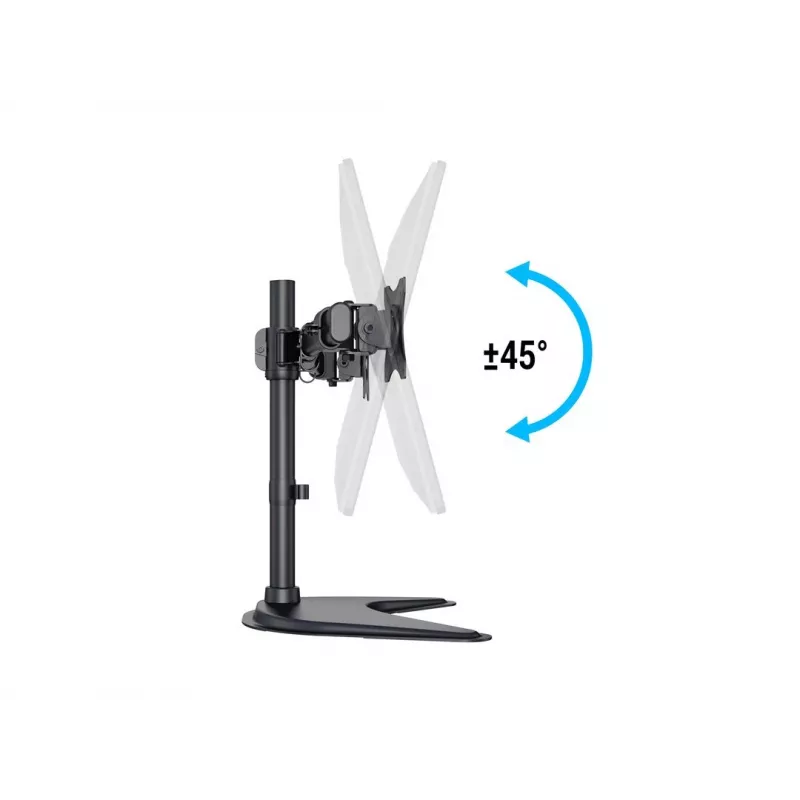 Multibrackets M Deskstand Basic Dual, Freestanding, 16 kg, 38.1 cm (15 inch), 68.6 cm (27 inch), 100 x 100 mm, Black