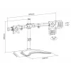 Multibrackets M Deskstand Basic Dual, Freestanding, 16 kg, 38.1 cm (15 inch), 68.6 cm (27 inch), 100 x 100 mm, Black