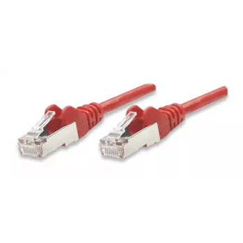 Intellinet Network Patch Cable, Cat5e, 3m, Red, CCA, F/UTP, PVC, RJ45, Gold Plated Contacts, Snagless, Booted, Polybag