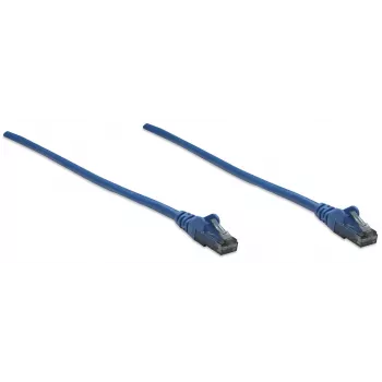 Intellinet Network Patch Cable, Cat6, 10m, Blue, CCA, U/UTP, PVC, RJ45, Gold Plated Contacts, Snagless, Booted, Lifetime Warranty